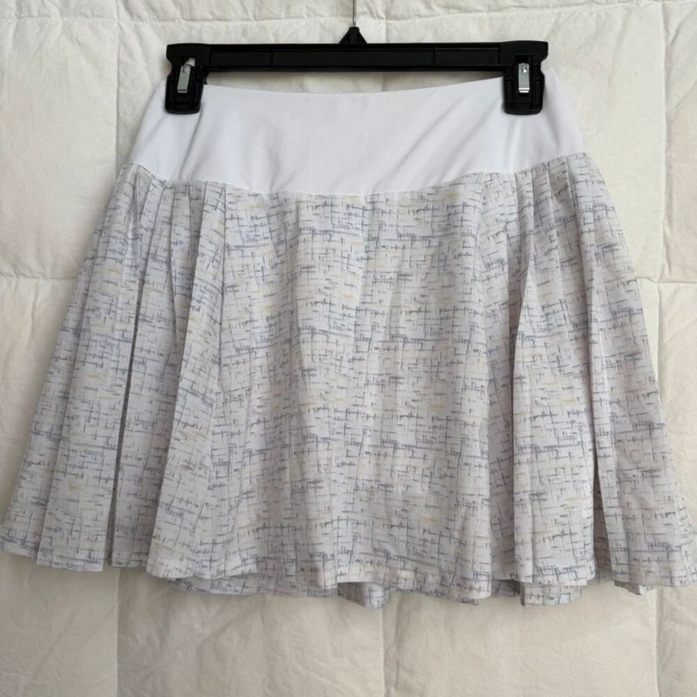 CALIA Cross Thatch Cool Pleated Court/Golf 14" Skort White Size Small